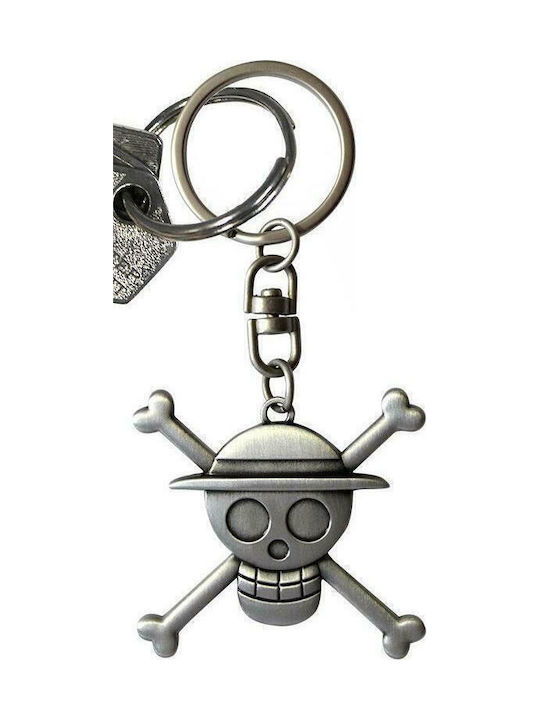 Abysse Μπρελόκ Skull Luffy 3d Μεταλλικό Ασημί
