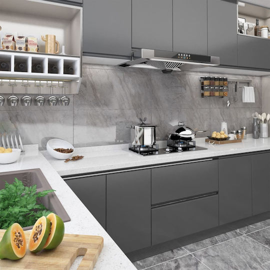 Dekorativer Aufkleber Möbel Grey 1Stück 500x90cm vidaXL