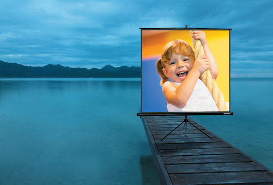Reflecta Ecran Proiecție Projector Pardoseală Crystal Line Tripod Lux cu Format 1:1 160x160cm / 90"