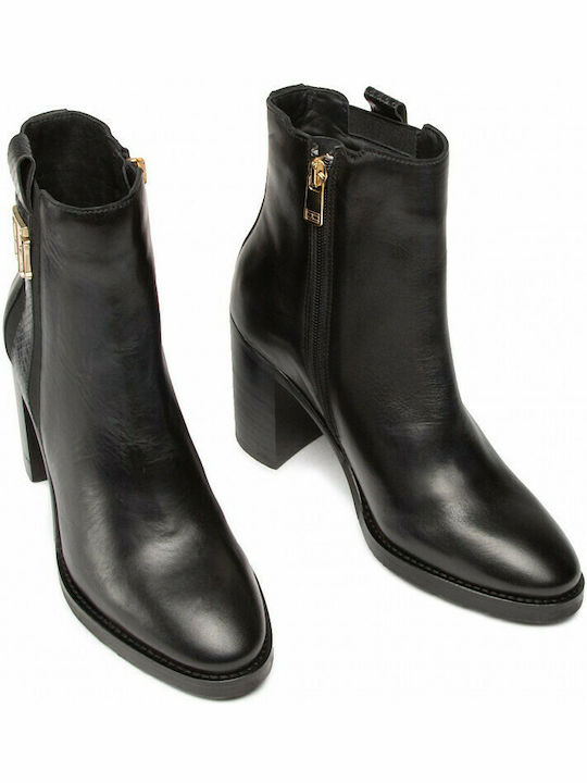 Piele Botine pentru femei cu toc înalt Negru FW0FW05192BDS