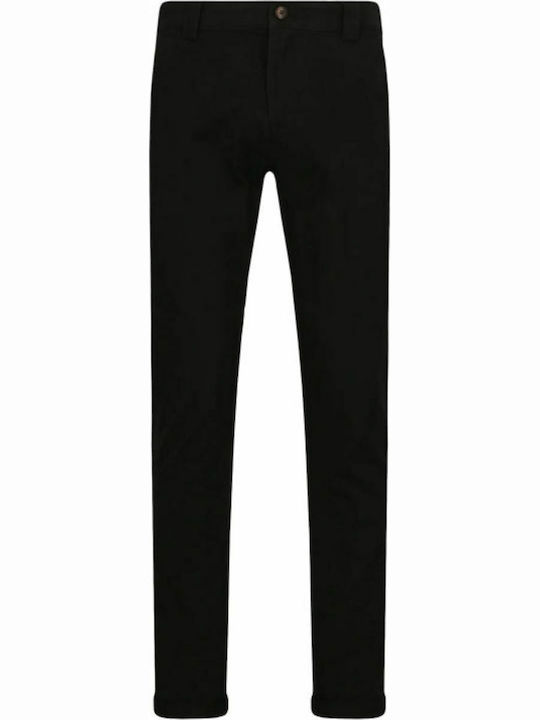 Scanton Trousers Chino Elastic in Slim Fit Black