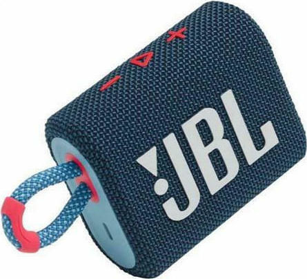 JBL Go 3 Waterproof Bluetooth Speaker 4.2W with Battery Life up to 5 hours Blue/Pink