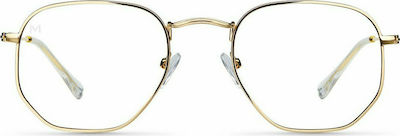 Meller Eyasi Metallic Blue Light Blocking Glasses Gold