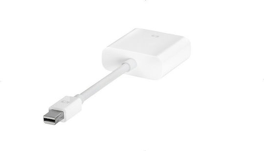 Apple MB570 Μετατροπέας mini DisplayPort male σε DVI-D female Λευκό 1τμχ