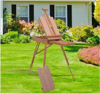 HomCom Floor Wooden Folding Easel Easel 77x184cm
