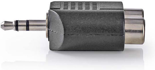 Nedis Converter 3.5mm male to RCA 2x female 1pcs CAGB22940BK