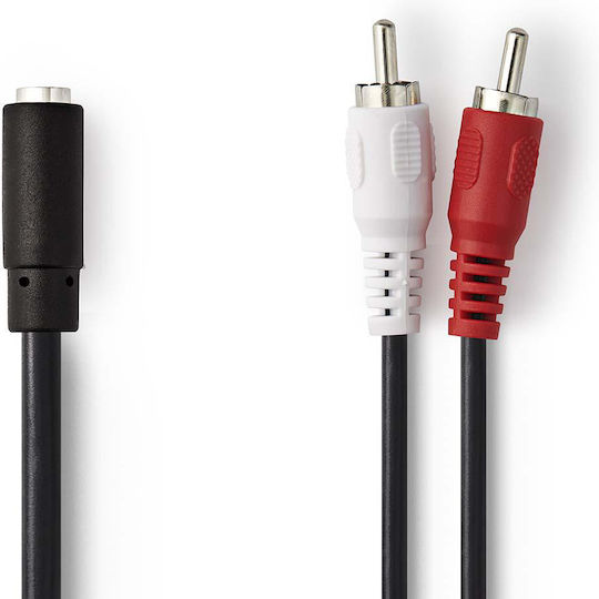 Nedis CAGB22255BK02 Converter RCA 2x Male To 3.5mm Female Black
