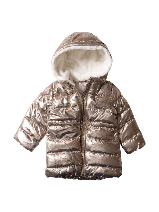 Evita Kinderjacke Kurz mit Futter & Kapuze Gold