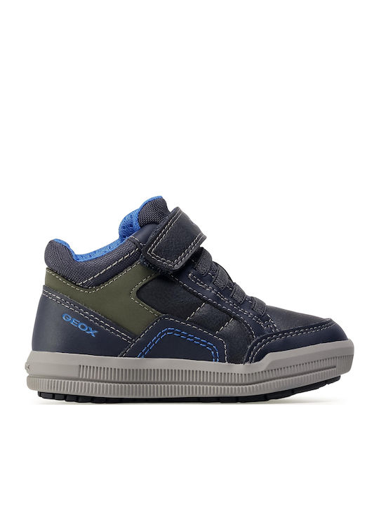 Arzach Παιδικά Sneakers High Ανατομικά με Σκρατς Μπλε