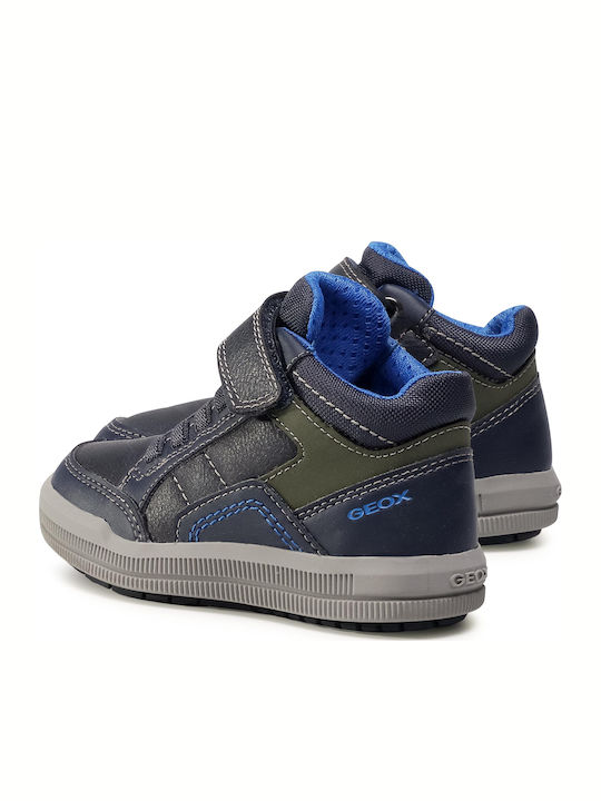 Arzach Παιδικά Sneakers High Ανατομικά με Σκρατς Μπλε