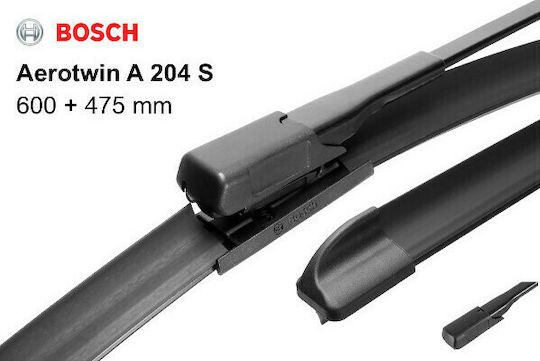 Bosch Aerotwin A204S Front Set Car Wiper Blades 600mm/475mm Universal Mercedes-Benz A Class / GLA / CLA Class