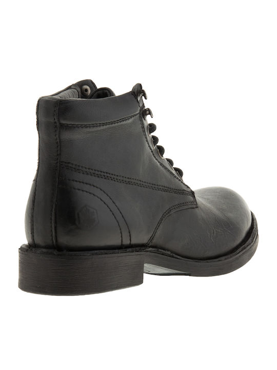 Roy Leather Black Boots