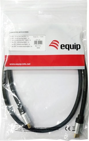 Equip HDMI 2.1 Ultra High Speed 48Gbps 4K 120Hz HDR VRR Braided Cable HDMI Male - HDMI Male 5m Silver