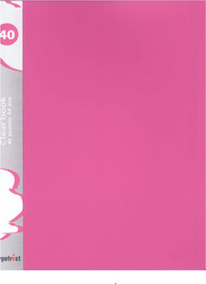 Typotrust Ντοσιέ Σουπλ με 40 Διαφάνειες για Χαρτί A4 Ροζ