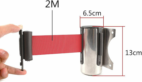 Next Systems Wall Mounted Columns Red Retractable 2m WSR-200