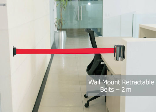 Next Systems Wall Mounted Columns Red Retractable 2m WSR-200