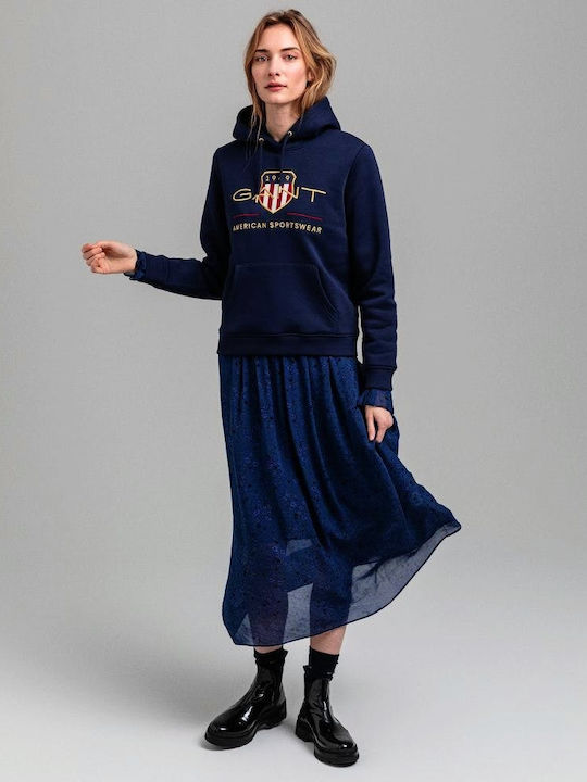 Archieve Shield Women's Sweatshirt Hooded Navy Blue