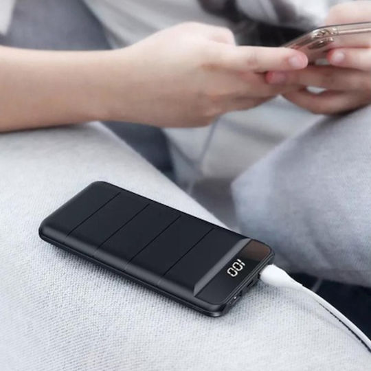 Remax RPP-141 Power Bank 30000mAh με 2 Θύρες USB-A Μαύρο