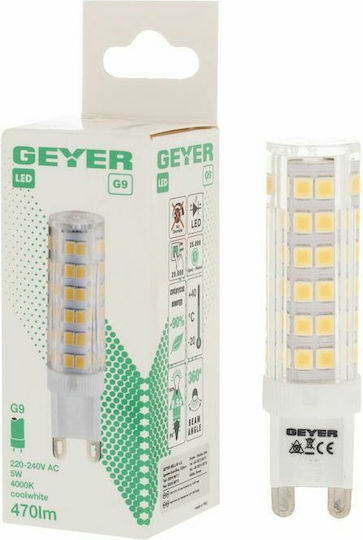 Geyer Bec LED 5W pentru Soclu G9 Alb natural 470lm