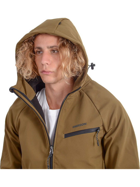 Geci Barbati Softshell Waterproof și cu Protecție Împotriva Vântului Olive