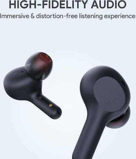 Aukey EP-T25 In-ear Bluetooth Handsfree Ακουστικά με Αντοχή στον Ιδρώτα και Θήκη Φόρτισης Μαύρα
