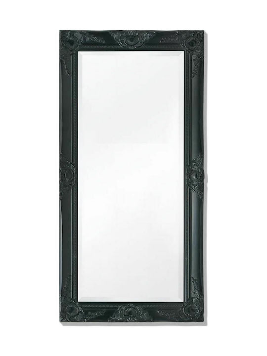 vidaXL Wall Mirror with Black Wooden Frame 100x50cm 1pcs