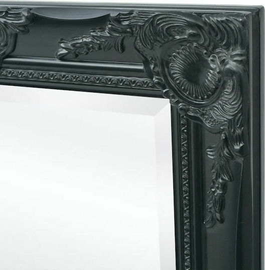 vidaXL Oglindă de Perete cu Negru Ramă din Lemn 100x50cm 1buc