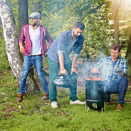 Weber Smokey Mountain Cooker Inox Grătar cu Cărbuni cu Capac și Termometru 57cmx57cm