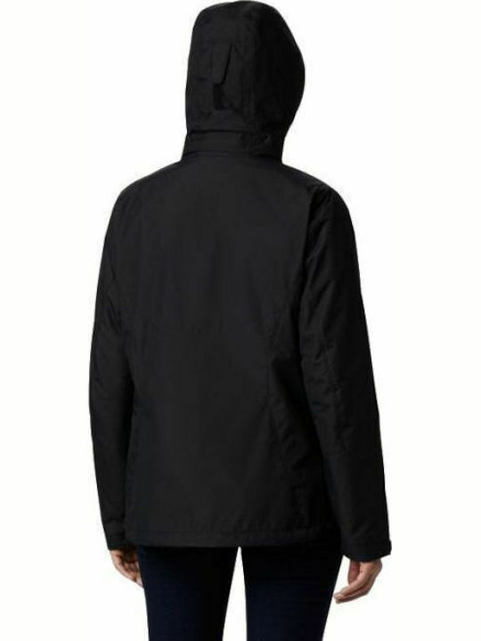 Bugaboo II Fleece Interchange 3 In 1 Women's for Hiking Short Sports Jacket for Winter with Hood Black