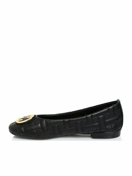 Synthetic Leather Ballerinas Black