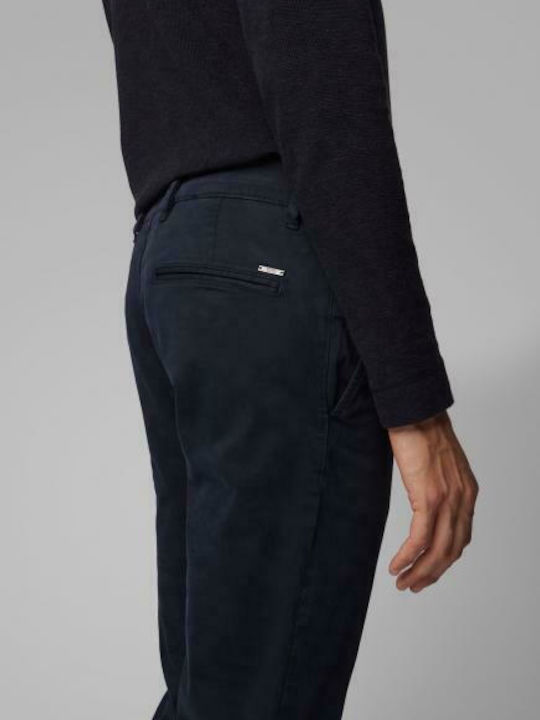 Trousers Chino Elastic in Slim Fit Navy Blue