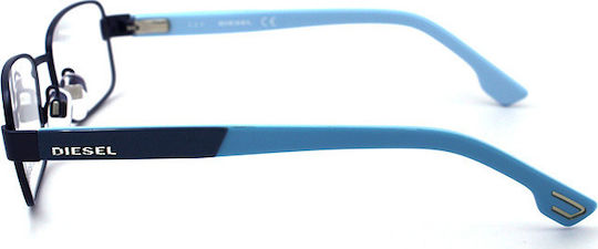 Diesel Rame Ochelari Metalice Copii Albastre DL5227-091