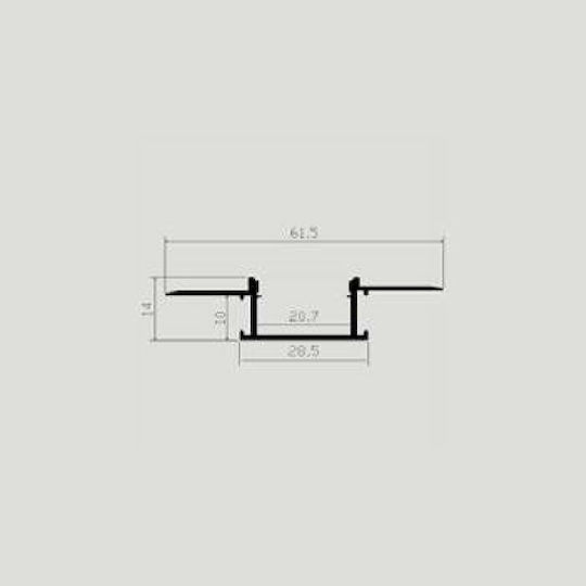 V-TAC Vt8101 Walled Aluminum Profile for LED Strip with Opal Cover for Drywall 200x6.1x1.4cm