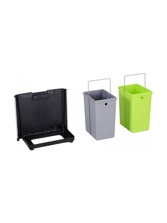 HomCom Waste Bin Recycling made of Stainless Steel with Photocell Silver 72lt 1pcs