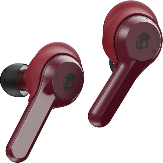 Skullcandy Indy In-ear Bluetooth Handsfree Căști cu Rezistență la Transpirație și Carcasă de Încărcare Deep Red