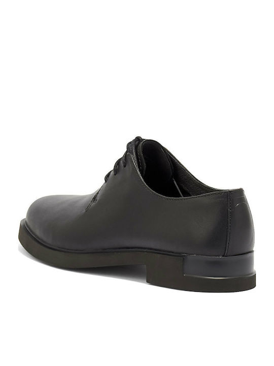 Iman Δερμάτινα Γυναικεία Oxfords σε Μαύρο Χρώμα