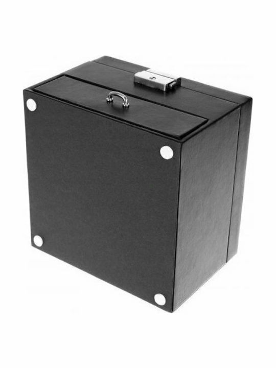 SPM Jewellery Box Made of Black Faux Leather 31x16x25cm SPM Jewellery Box Made of Black Faux Leather 31x16x25cm