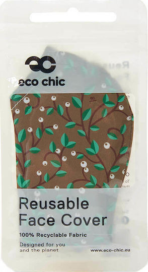 Eco Chic Face Cover Mască de protecție Țesătură Maro M20 1buc
