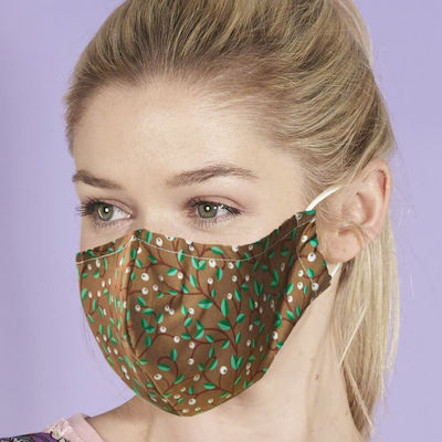 Eco Chic Cloth Face Mask Brown EC-M20 1pcs