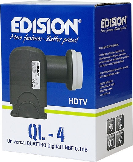 Edision QL-4 LNB Quad 4 Outputs With Low Noise Limit 0.1dB