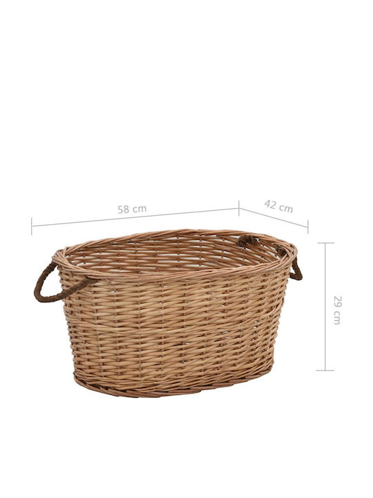vidaXL Lemn Coș Depozitare lemne 58x42x29cm Maro