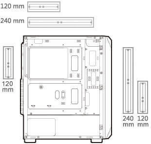 Cougar MX410 Mesh-G RGB Gaming Midi Tower Κουτί Υπολογιστή με Πλαϊνό Παράθυρο Μαύρο
