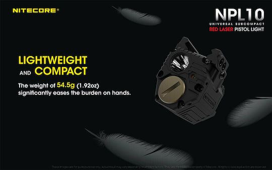 NiteCore Rechargeable Headlamp LED IP66 with Maximum Brightness 300lm Npl10 LED Flashlight Set with CR2 Battery Black