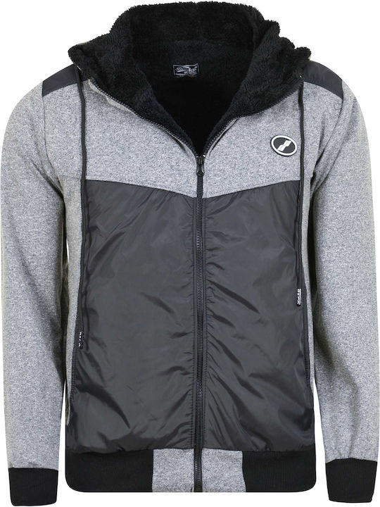 Gray Hooded Cardigan