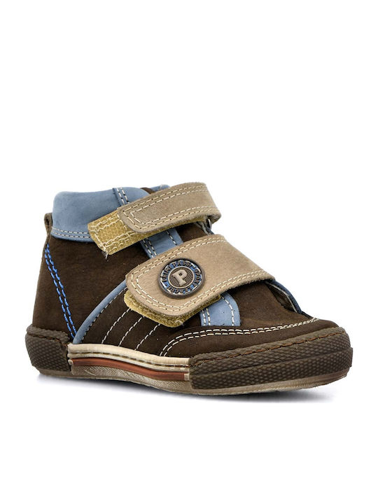 PRIMI PASSI BOOTS FOR BOY BEBE BROWN LEATHER