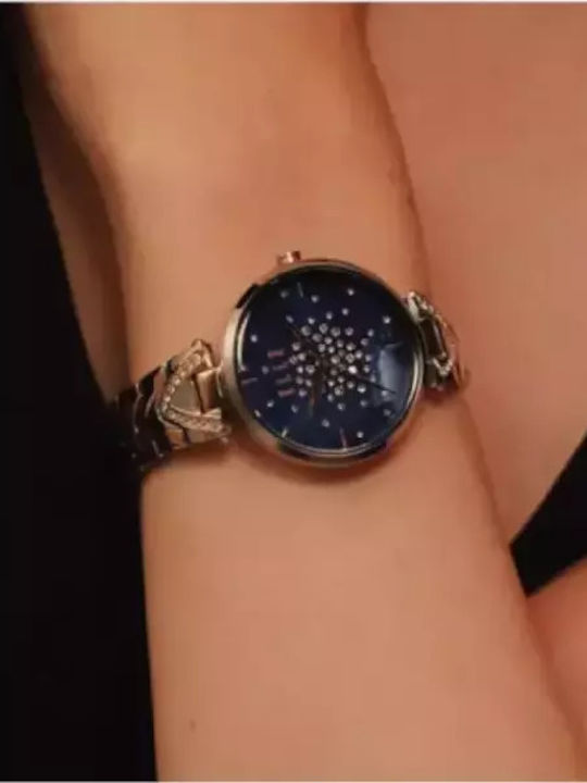 Elle Time & Jewelry Ρολόι Μπαταρίας με Μεταλλικό Μπρασελέ