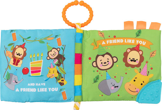 Kikka Boo Carte de Activități Jucărie educațională Friend like you din Țesătură cu muzică pentru 0++ Luni