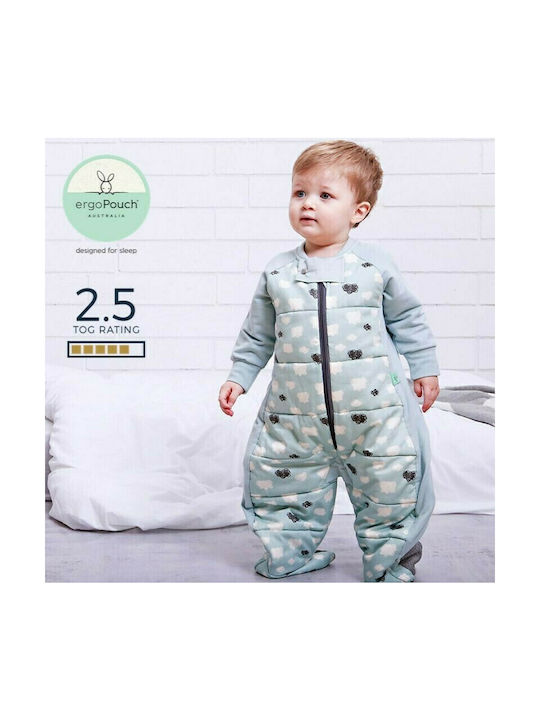 Ergo Pouch Winter Baby Footed Sleeper Sleep Suit Bag 2.5 tog Mint