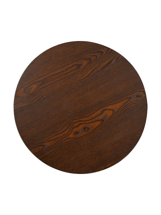 Round Table Kitchen Collapsible Wooden Dark Brown 50x50cm