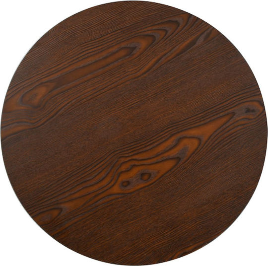 Round Kitchen Collapsible Dark Brown 50x50 cm